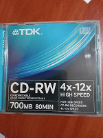Отдается в дар диск CD-RW чистый