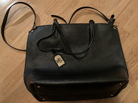 Отдается в дар Чёрная огромная кожа сумка Ralph Lauren
