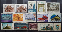 Отдается в дар 14 архитектурных марок Польши.