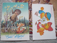 Отдается в дар поздравительные открытки — Зарубин, Макарова, чистые