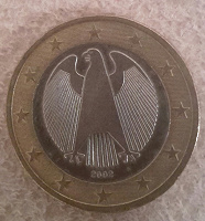 Отдается в дар Орел с немецкого герба 1 евро Германия