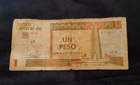 Отдается в дар Купюра номиналом 1 песо (Куба)