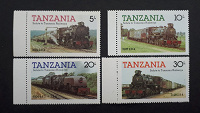 Отдается в дар Поезда. Почтовые марки Танзании.