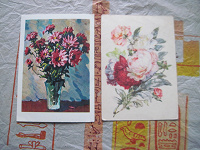 Отдается в дар открытки рисованые с цветами, Хвостенко, Мирошниченко