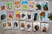 Отдается в дар почтовые марки с собаками (часть 1)