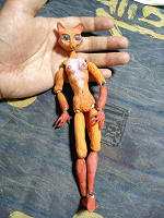 Отдается в дар Лисичка антропоморфная, авторская шарнирная кукла