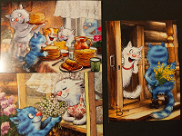 Отдается в дар Весенние коты на открытках Рины Зенюк