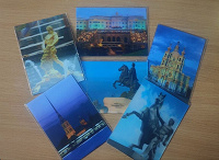Отдается в дар Стерео-открытки с достопримечательностями Петербурга