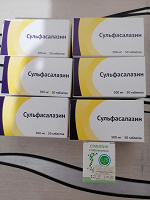 Отдается в дар Сульфасалазин 500мг 6 упаковок статиглин