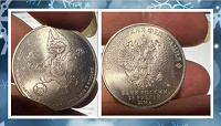 Отдается в дар Монета 25 рублей Забивака