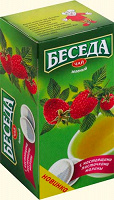 Отдается в дар Чай «Беседа» с малиновыми листочками (6 пак.)