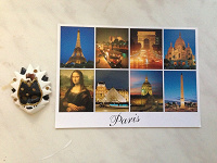 Отдается в дар Магнит из Венеции, открытка из Парижа
