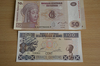 Отдается в дар Банкноты Гвинеи и Конго