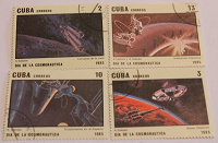 Отдается в дар Кубинские марки о космосе