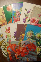 Отдается в дар Старые открытки с цветами