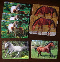 Отдается в дар Календарики с лошадьми на 2011