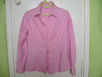 Отдается в дар Розовая блуза-рубашка 46-48 размер.