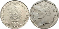 Отдается в дар Монета 100 Bolivares.