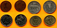 Отдается в дар 4 монеты(фауна на монетах)