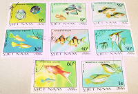 Отдается в дар Почтовые марки Рыбы