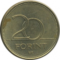 Отдается в дар Монета 20 венгерских форинтов 1993 г.