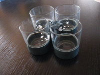 Отдается в дар чайный набор — 4 стакана в подстаканниках