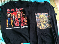 Отдается в дар футболки Iron Maiden, Black Sabbath