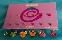 Отдается в дар комплект Claire's из 6 пар сережек