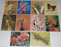 Отдается в дар Мини-открытки с цветами