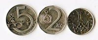 Отдается в дар Монеты современной Чехии