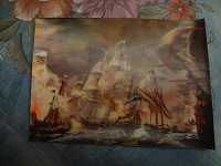 Отдается в дар стерео открытка «морское сражение»