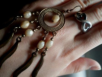 Отдается в дар Восточные серьги и кольцо (реплика Tiffany)