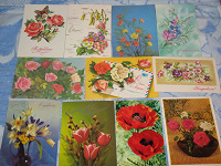 Отдается в дар Советские открытки_2: цветочные