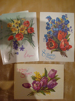 Отдается в дар цветы на открытках 2