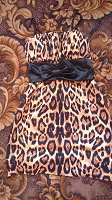 Отдается в дар Леопардовое летнее короткое платье