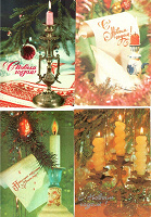 Отдается в дар Свечи новогодние на советских открытках.