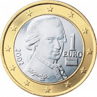 Отдается в дар 1евровые монетки (Австрия, Ирландия, Италия, Эстония, Франция).