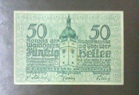 Отдается в дар Австрия 50 геллеров 1921 нотгельд