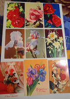 Отдается в дар открытки с цветами