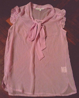 Отдается в дар Прозрачная блузка-безрукавка розовая 42р