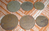 Отдается в дар 6 монет СССР
