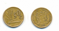 Отдается в дар ЮАР.50 центов 1995г.