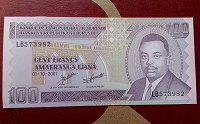 Отдается в дар Банкнота 100 франков.