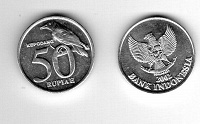 Отдается в дар 5 бельгийских франков, 50 индонезийских рупий