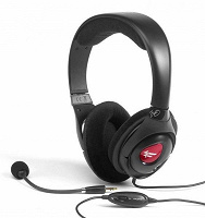 Отдается в дар Наушники с микрофоном CREATIVE HS-800 Fatality Gaming, 51MZ0310AA001, мониторы, красный / черный
