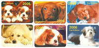 Отдается в дар Календарики с собаками на 2006-2007 гг.