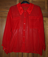 Отдается в дар Рубашка красная-прекрасная 48 размер