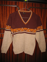 Отдается в дар Теплый элегантный пуловер (унисекс) в отличном состоянии. Размер 40-42.