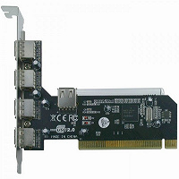 Отдается в дар PCI контроллер USB 2.0 4 внешних плюс 1 внутренний CBR CBC-005