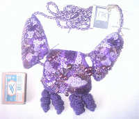 Отдается в дар Колье вязанное фиолетовое- личное творчество